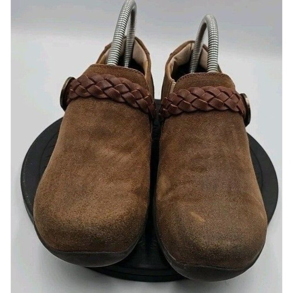 Earth Shoes Farage Women's Casual Round Toe Slip-On Flats Dark Brown 6.5M